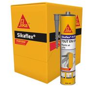 SIKA - Mastic-colle Tout en un multi-usages - Sikaflex 11 FC Purform, Gris - Mastic, joint et collage multi-usages, Intérieur et extérieur - Carton de 12 cartouches 300ml