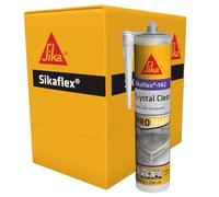 SIKA - Mastic-colle transparent - Sikaflex 142 Crystal Clear - Mastic polymère - Pour collage, joint et fissures - Haute performance - Intérieur & Extérieur - Carton de 12 cartouches de 290ml
