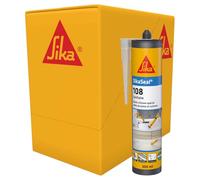 SIKA - Silicone sanitaire - SikaSeal 108 Sanitaire, Transparent - Mastic Cuisine & Salle de Bain Anti-Moisissures - Joints longue durabilité sur multi-supports - Carton de 12 cartouches de 300ml