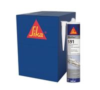 SIKA - Mastic multi-usages pour applications marine - Sikaflex 591, Noir - Int/Ext - Joint flexible bateau, pont, coque - Résiste aux intempéries - Sans Solvant - Carton de 12 cartouches de 300ml