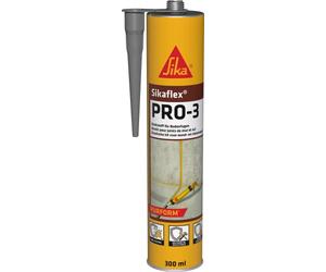 SIKA - Mastic pour joints murs et sols - Sikaflex PRO-3 Gris Béton - Extérieur - Excellente adhérence sur la plupart des supports de construction mécanique et chimique - 300ml