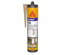 SIKA - Mastic silicone de construction - SikaSeal-110 Menuiserie & Vitrage beige pierre - Joint de menuiserie/vitrage - Extérieur/intérieur - 300 ml