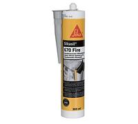 SIKA - Mastic silicone résistant au feu jusqu'à 4h- Sikasil 670 Fire Gris - Bonne résistance au vieillissement - Application et lissages faciles - 300ml