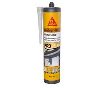 SIKA - Mastic silicone universel - SikaSeal-185 Menuiserie transparent - Joint de construction, menuiserie, vitrerie - Intérieur et extérieur - 300 ml