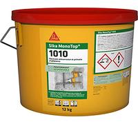 SIKA - Mortier de passivation - Monotop 1010 Gris - Passivant anticorrosion et primaire d'adhérence - Excellente adhérence sur l’acier et le béton - 12kg