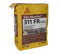 SIKA -Mortier de réparation R3 - Sika Monotop 311 FR Clair - Multisupports - Prêt à gâcher - Fin - Fibré - Prise rapide - Application facile - Finition immédiate et esthétique - 25kg