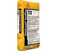 SIKA - Mortier d'égalisation à durcissement Rapide SikaScreed Hardtop 70 Gris - Réparations ponctuelles de revêtements industriels, de chapes et égalisation de petites surfaces - Extérieur - 25kg
