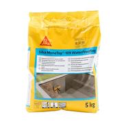 SIKA - Mortier d'étanchéité - Sika Monotop 109 Waterproofing - 5kg | Imperméabilisation des caves, sous-sols, bassins et murs enterrés - Forte adhérence sur béton, maçonnerie, parpaings, briques