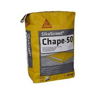 SIKA - Mortier pour réalisation de petites chapes - SikaScreed Chape 50 Gris - Produit à prise rapide - Peut être laissé nu - Recouvrable par du carrelage après 15h de séchage - 25kg