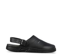 Sika Mules avec sangle de talon réglable réglable et imperméable en cuir respirant., Noir , 45 EU