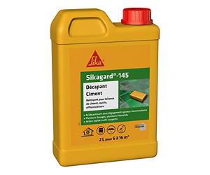 SIKA - Nettoyant pour laiance de ciment et outils - Sikagard 145 Décapant Ciment - Multisupports - Intérieur/Extérieur - Prêt à l'emploi - Action rapide - 2L