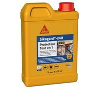 SIKA - Protection Hydrofuge façade, Mur, toiture et Sol - Sikagard 240 Protecteur Tout en 1 - Multisupports - Int/Ext - Effet perlant - Prêt à l'emploi - pour 4 à 20m2-2L