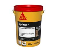 SIKA - Revêtement d'imperméabilisation bitumineux pour les soubassements - Igolatex Noir - Protection des bétons contre les agressions chimiques - Application facile - 25kg