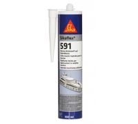 Sika Mastic Sikaflex 591 - Multi-usages marine, Intérieur/Extérieur, Sans solvant - Blanc 70 ml