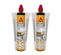 SIKA - Scellement chimique - Sika Anchorfix 01 Evolution Gris - Prise rapide - Int/Ext - Fixation d'objets lourds - Scelle store, volet, portail, chauffe-eau, radiateur - 300ml (Lot de 2)