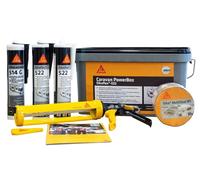 Sika - SIKA Caravan PowerBox - Kit complet pour l'étanchéité et l'étanchéité de la caravane - Pour de nombreux matériaux - Utilisable à l'intérieur et à l'extérieur - Résistant au vieillissement et