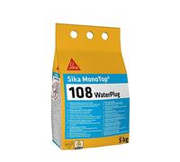 Sika - Sika Monotop 108 WaterPlug, Gris - Mélange de ciment à prise instantanée - Prêt à l'emploi - Pour infiltration d'eau - Sacs de 5 kg
