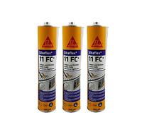 Sika Sikaflex 11FC+ Lot de 3 tubes de colle et d'étanchéité pour intérieur et extérieur 300 ml Gris béton