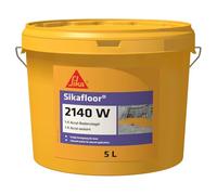 Sika Sikafloor-2140 W - Revêtement de sol pour sceller les caves, entrepôts et locaux commerciaux - Gris béton - Très couvrant, résistant, diluable à l'eau - Brillant satiné mat - Seau de 5 l