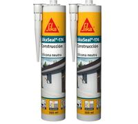 SIKA - Silicone neutre - SikaSeal 174 Construction - Marron - Mastic silicone pour cadres de portes et fenêtres - Très faible odeur - 300 ml (Lot de 2)