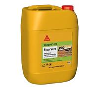 SIKA - Traitement algicide et fongicide - Nettoyant désincrustant - Sikagard 120 Stop Vert - Prêt à l'emploi - Elimine algues et lichens - Mur - Toiture - Terrasse - Façade - Dallage - 20L
