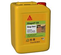 SIKA - Traitement algicide et fongicide - Nettoyant désincrustant - Sikagard 120 Stop Vert - Prêt à l'emploi - Elimine algues et lichens - Mur - Toiture - Terrasse - Façade - Dallage - 5L