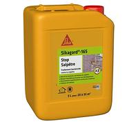 SIKA - Traitement bactéricide contre le salpêtre - Sikagard 165 Stop Salpêtre - Int/Ext - Multisupports - Bloque l'humidité - Prêt à l'empoi - Blanc laiteux - 5L