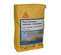 Colle à carrelage tous carreaux intérieur et extérieur (C2-ET) - SIKA SikaCeram Xtra - Blanc - 25kg