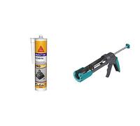 Sikaflex-148 Extreme, Blanc, Colle de fixation élevée à maintien immédiat, multi-supports, mastic-colle intérieur et extérieur, 290ml & wolfcraft 4352000 - Pistolet à Cartouche Mécanique MG 200 ERGO