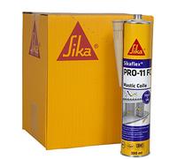 Sikaflex PRO 11 FC, Mastic-colle tout en 1 à prise rapide et multi applications -SNJF - Sans pistolet, Lot de 12 cartouches 300ml, Beige
