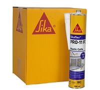 Sikaflex PRO 11 FC, Mastic-colle tout en 1 à prise rapide et multi applications -SNJF - Sans pistolet, Lot de 12 cartouches 300ml, Blanc