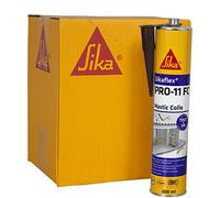 Sikaflex PRO 11 FC, Mastic-colle tout en 1 à prise rapide et multi applications -SNJF - Sans pistolet, Lot de 12 cartouches 300ml, Marron