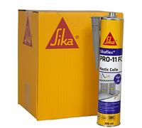 Sikaflex PRO 11 FC, Mastic-colle tout en 1 à prise rapide et multi applications -SNJF - Sans pistolet, Lot de 12 cartouches 300ml, Gris béton