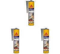 Sikaflex PRO 11 FC Purform Gris béton, Mastic polyuréthane PU tout en 1, mastic multi-matériaux, mastic étanche, 300ml (Lot de 3)