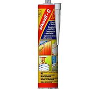 Sikasil-C - Mastic silicone neutre fongicide - Sika - Cartouche de 300 ml, Blanc