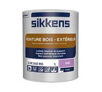 Sikkens Artisans 5358532 Peinture Satin Bois Extérieur, Blanc Base W05, 1 L