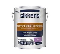 Sikkens Artisans 5358533 Peinture Satin Bois Extérieur, Blanc Base W05, 2,5 L