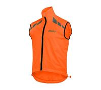 Sikma Gilet de cyclisme léger coupe-vent réfléchissant haute visibilité, Orange, XL
