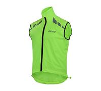 Sikma Gilet de cyclisme léger coupe-vent sans manches réfléchissant course cyclisme jersey haute visibilité printemps cyclisme gilet vêtements thermique léger gilet, jaune, L