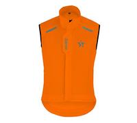 Sikma Gilet de cyclisme pour homme et femme, imperméable au vent, pour la course, unisexe, haute visibilité, vestes pour le vélo, Orange, L