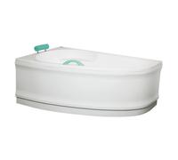 Siko - 160 cm Luiza tablier de baignoire en acrylique, orientation gauche, Blanc (LUP1600L)