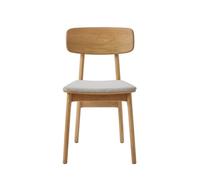 Siko - Livo 2X chaises de salle à manger rembourrées en bois, marron (38444205)