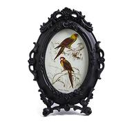 SIKOO Cadre photo décoratif de 10,2 x 15,2 cm, cadre vintage vintage de table et support mural, cadre photo ovale, décoration d'intérieur victorienne, noir