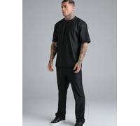 SikSilk T-Shirt 'Plisse' noir, Taille L