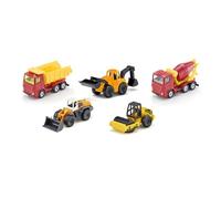 siku 0496, Set Chantier, 5 Véhicules Jouets pour Enfants, Cadeau pour Garçons et Filles, Métal/Plastique, Multicolore