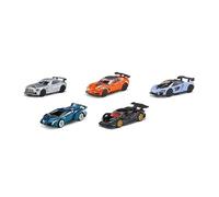 siku 0498, Set Police vs. Voiture de Sport, 5 Voitures-Jouets pour Enfants, Cadeau pour Garçons et Filles, Métal/Plastique, Multicolore