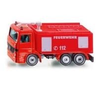 SIKU 1034, Camion Pompiers, Métal,Plastique, Rouge, Attelage de remorque