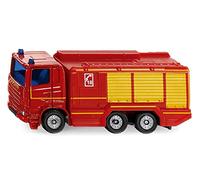 siku 1036001, Camion Citerne de Pompiers France, Jouet automobile, métal/plastique, rouge, Attelage de remorque