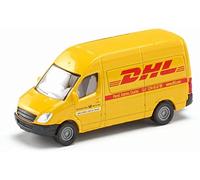 Siku Voiture postale 1085 – Jaune, métal/plastique, logo DHL, pneus en caoutchouc