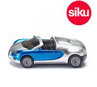 Siku 1353 Jouet Bugatti Veyron Grand Sport Convertible Voiture - Argent/Bleu